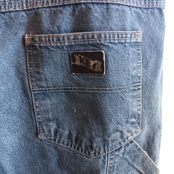 40x30 Vintage Carpenter Jeans Key Denim Work Distress Utility Dungaree 1990's - Picture 4 of 5